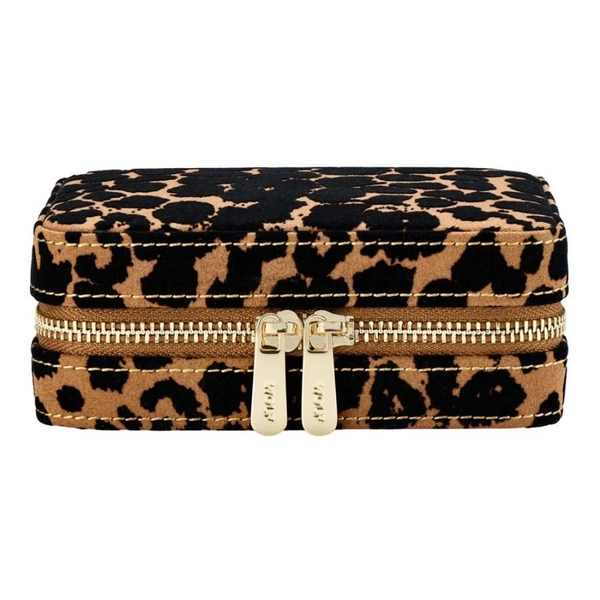 Savanna Leopard Print Jewelry Zip Case- Tan/black Carats Mcallen, TX