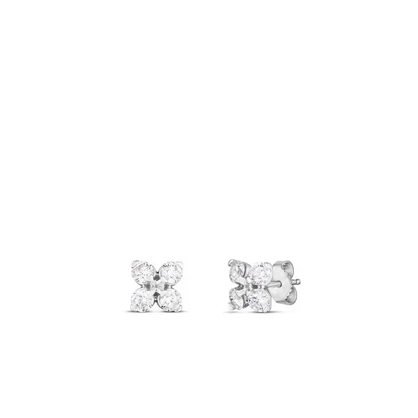 18K White Love in Verona Diamond Stud Earrings Carats Mcallen, TX