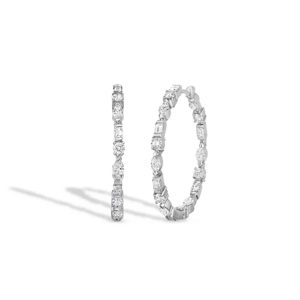 18K Yellow Gold Mixed Shape Hoop Earrings Carats Mcallen, TX