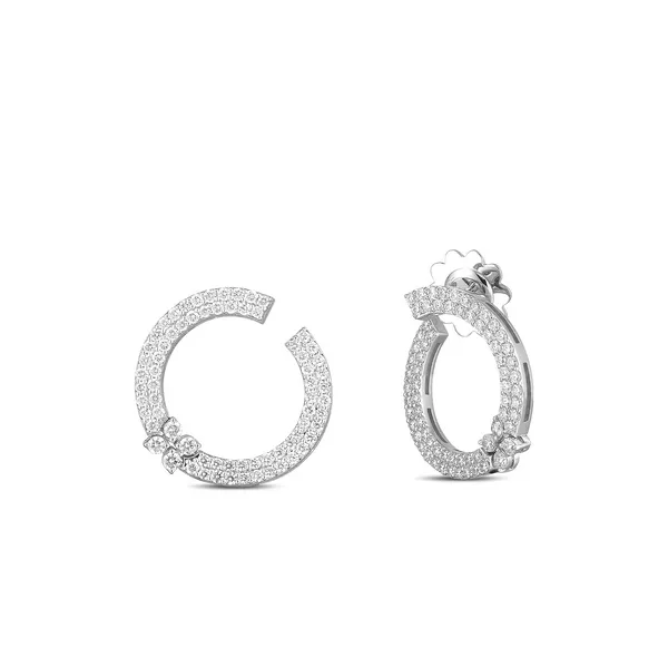 18K White Gold Love in Verona Earrings Carats Mcallen, TX