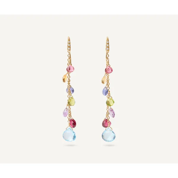 MARCO BICEGO PARADISE 18K Yellow Gold Gemstone Earrings With Diamonds, Long Image 3 Carats Mcallen, TX