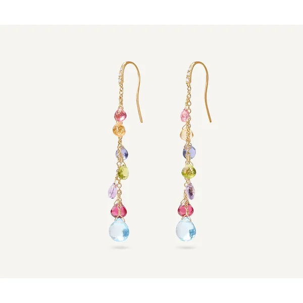 MARCO BICEGO PARADISE 18K Yellow Gold Gemstone Earrings With Diamonds, Long Carats Mcallen, TX