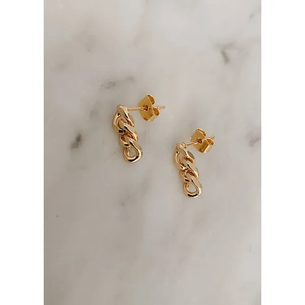 MIDAS Triple Link Earrings 14K Carats Mcallen, TX