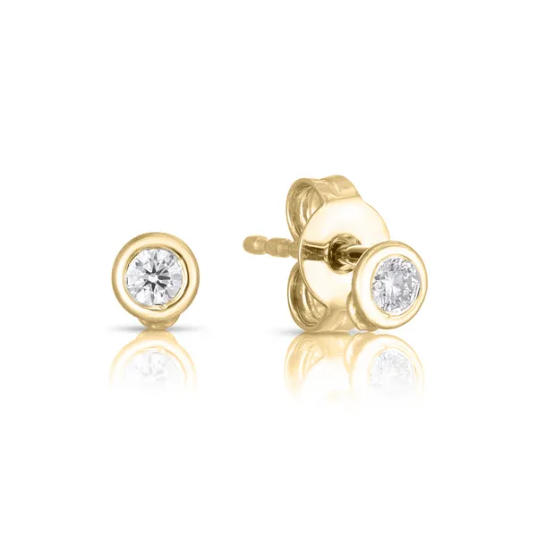 18K Yellow Gold Diamond Stud Earrings Carats Mcallen, TX