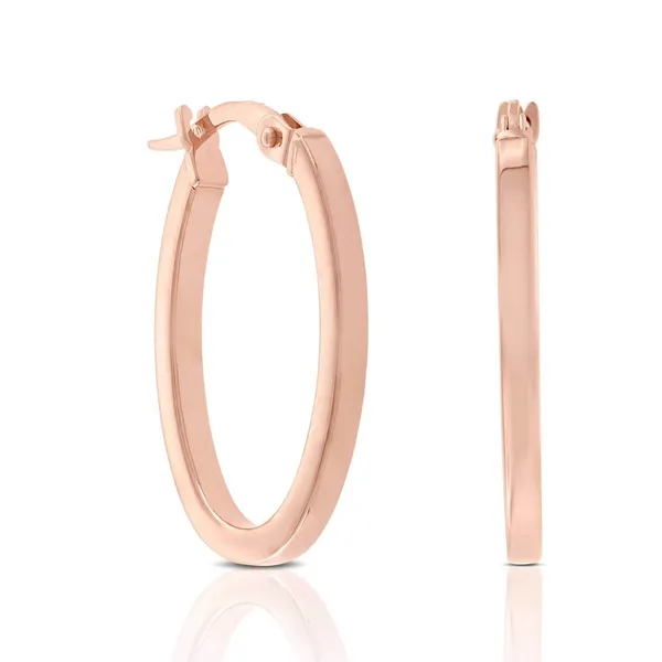 Roberto Coin 18K Rose Gold Medium Hoop Earrings Carats Mcallen, TX