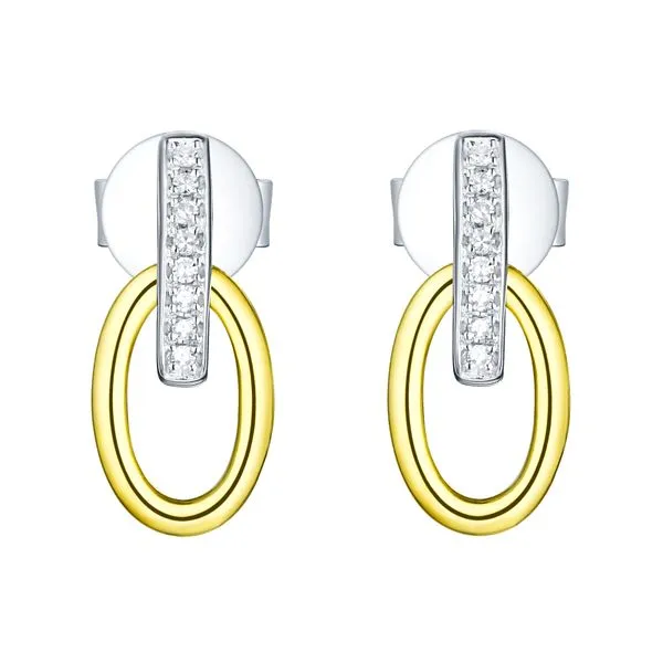 Asher 14K Yellow & White Diamond Earrings Carats Mcallen, TX