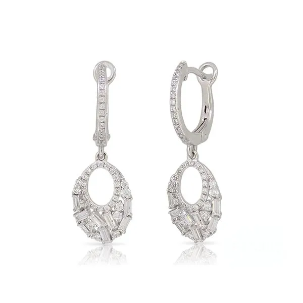 14K White Gold Diamond Earrings Carats Mcallen, TX