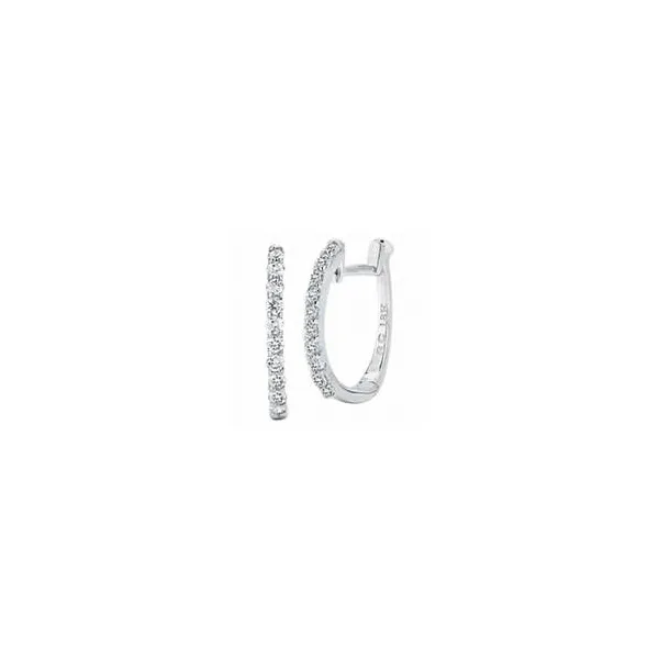 18K GOLD PAVE DIAMOND HUGGY EARRINGS Carats Mcallen, TX