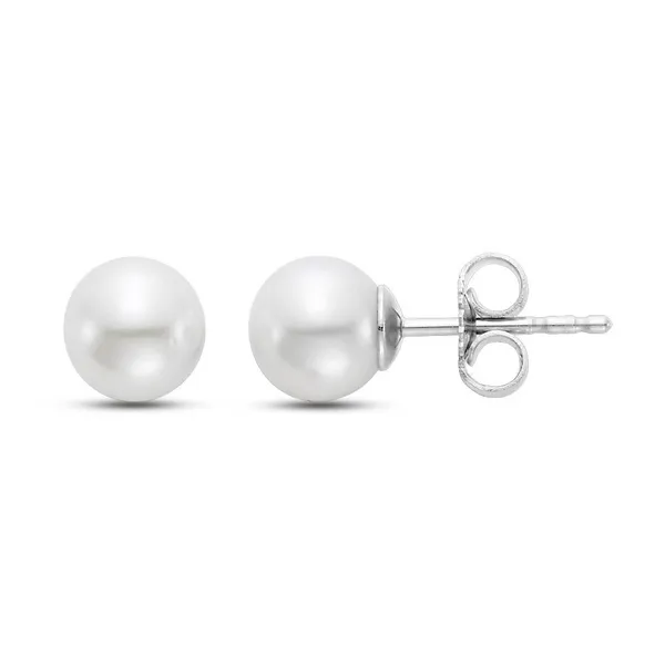 14Kt White Gold 6.5-7mm Ear "A" Carats Mcallen, TX