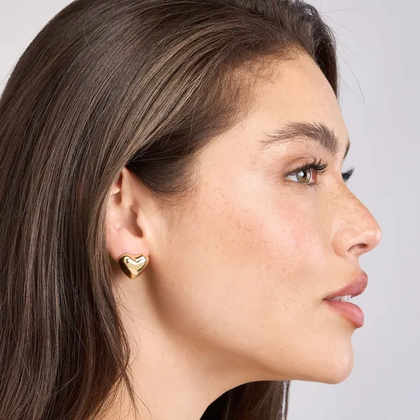 MIDAS DEFINED PUFFED HEART EARRINGS Image 2 Carats Mcallen, TX
