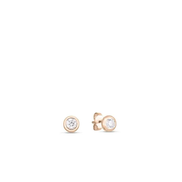 ROBERTO COIN 18K YELLOW GOLD DIAMOND BEZEL STUDS Carats Mcallen, TX