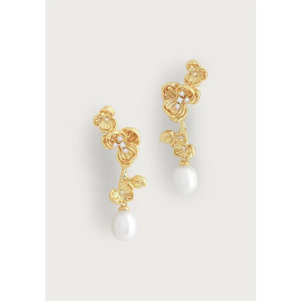 ORCHID WITH PEARL DROP EARRINGS Image 2 Carats Mcallen, TX