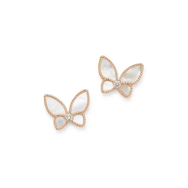 ROBERTO COIN MOTHER OF PEARL BUTTERFLY EARRINGS Carats Mcallen, TX