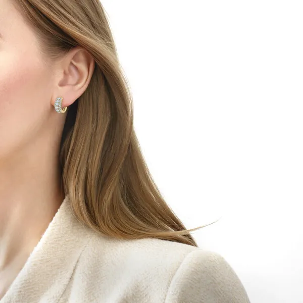 KWIAT LYRIC HUGGIE EARRINGS WITH DIAMONDSIN 18K YG Image 2 Carats Mcallen, TX