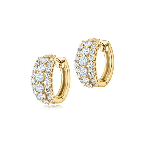 KWIAT LYRIC HUGGIE EARRINGS WITH DIAMONDSIN 18K YG Carats Mcallen, TX