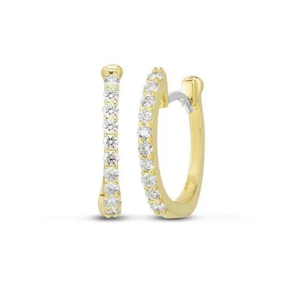 ROBERTO COIN 18K DIA BABY HOOP EARRING Carats Mcallen, TX