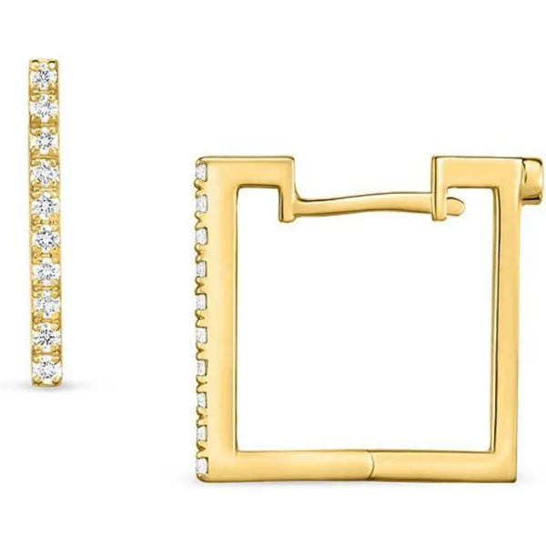 ROBERTO COIN 18K Y DIA SQUARE EARRINGS Carats Mcallen, TX