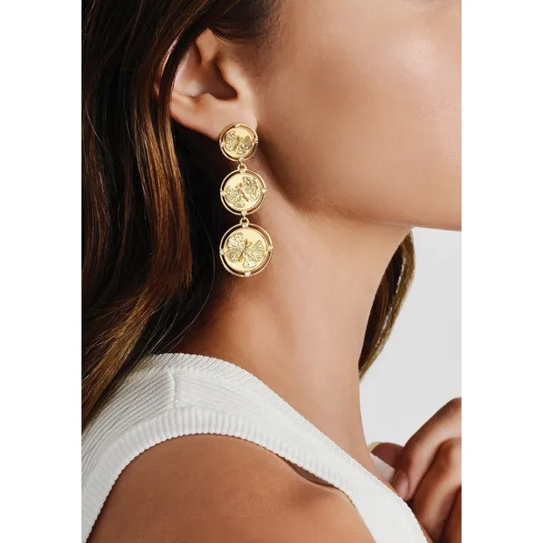 ANABEL ARAM Butterfly Coin Drop Earrings Image 2 Carats Mcallen, TX