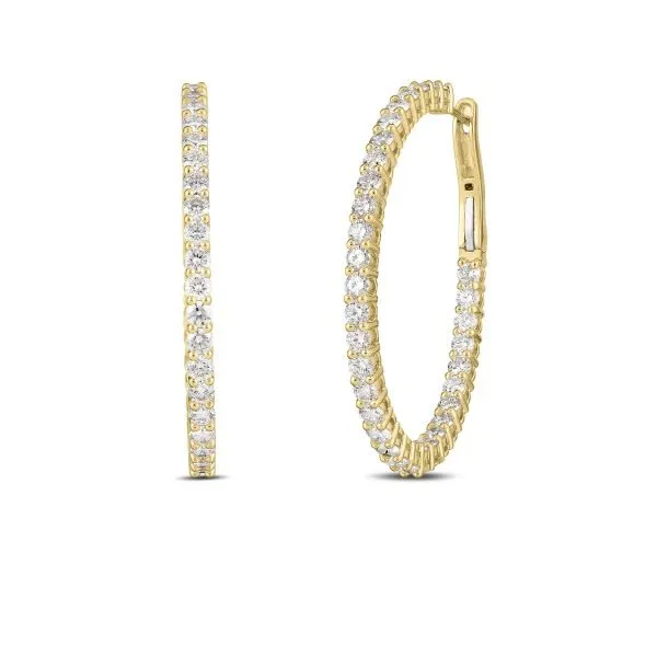 ROBERTO COIN 18K Y DIA EARRINGS LEVER BACK Carats Mcallen, TX