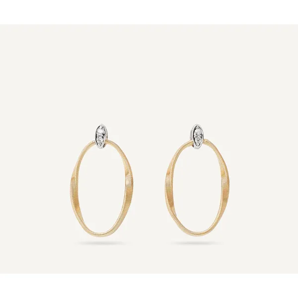MARCO BICEGO 18K Yellow Gold and Diamond Link Studs Carats Mcallen, TX