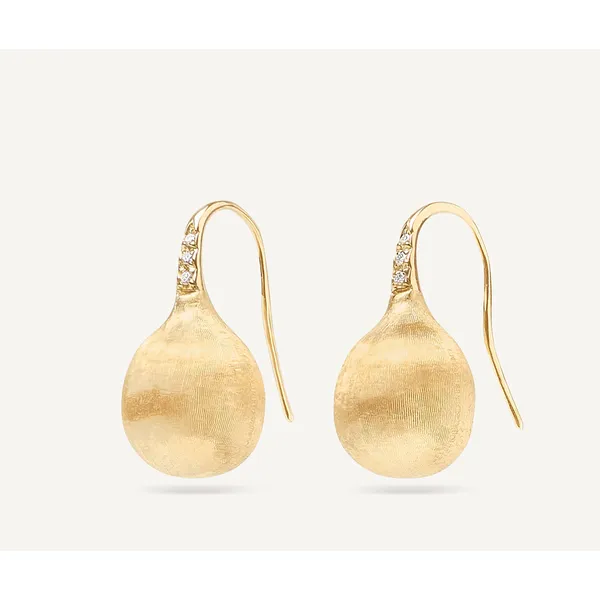 MARCO BICEGO 18 K YELLOW GOLD AFRICA EARRINGS WITH DIAMONDS .05CTS Carats Mcallen, TX