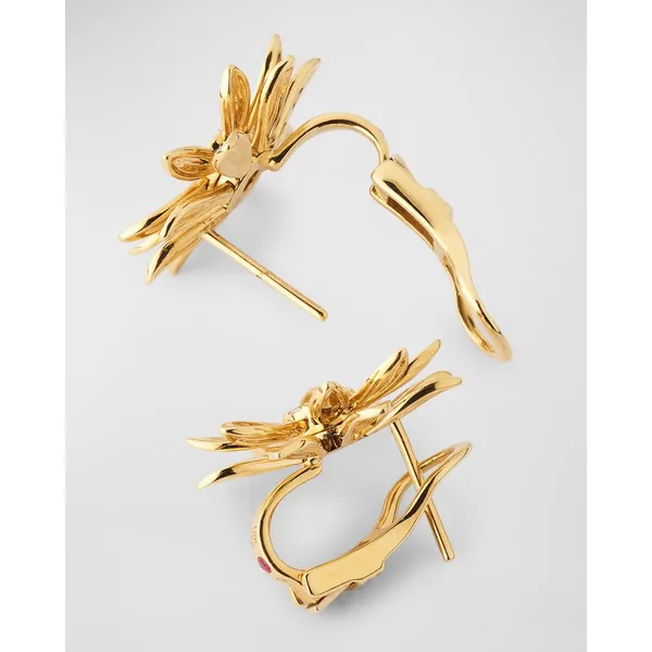 ROBERTO COIN 18K Y DIA MARGHERITA EARRINGS Image 2 Carats Mcallen, TX