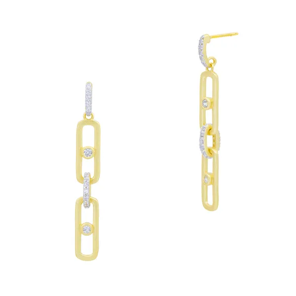 FREIDA ROTHMAN MIDNIGHT NOCTURNAL CHIAN LINK DROP EARRINGS Carats Mcallen, TX