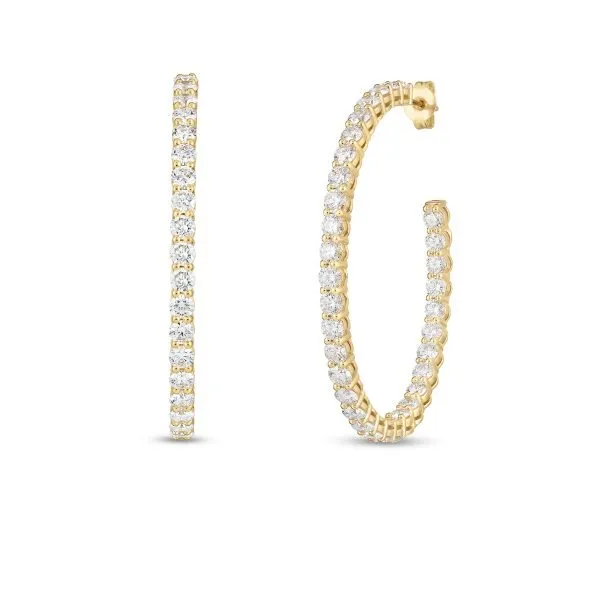 Roberto Coin Large Diamnd Double Sided Hoops Carats Mcallen, TX
