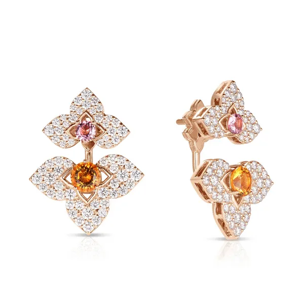 ROBERTO COIN 18K ROSE GOLD DIA RUBY RUBELLITE CITRINE VP ER Carats Mcallen, TX