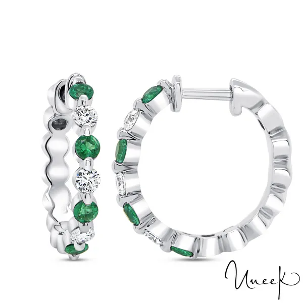 Uneek Chatterley Collection 1-Row Huggie Earrings Image 2 Carats Mcallen, TX