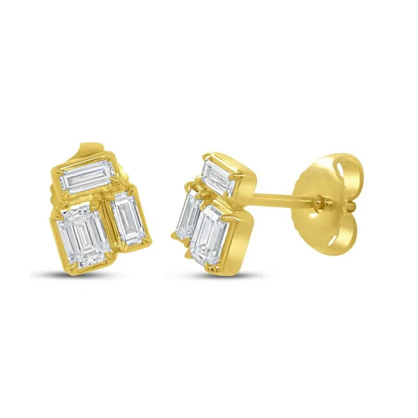 Uneek Alexandria Collection Bezel Stud Earrings Carats Mcallen, TX