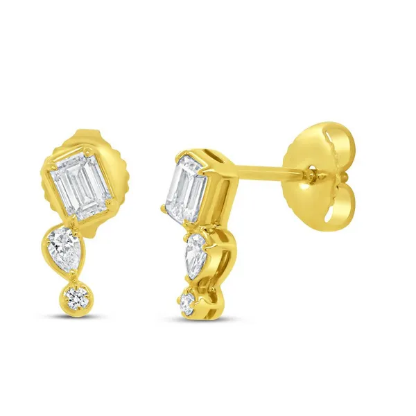 Uneek Alexandria Collection Bezel Stud Earrings Carats Mcallen, TX