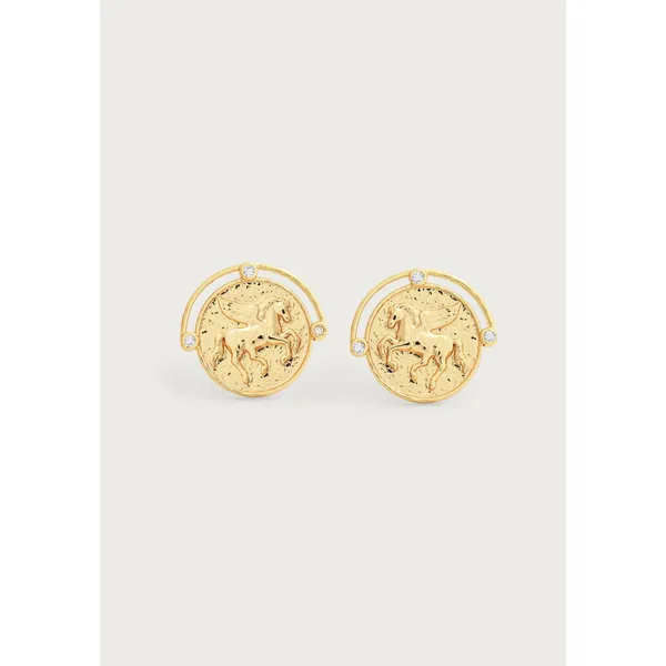 Pegasus Gold Coin Stud Earrings Carats Mcallen, TX