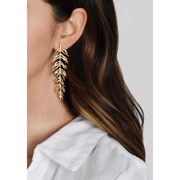 ANABEL ARAM Palm Leaves Dangle Earrings Image 2 Carats Mcallen, TX