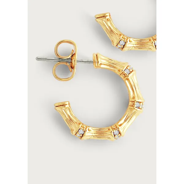 Bamboo Huggie Hoop Earrings Image 3 Carats Mcallen, TX