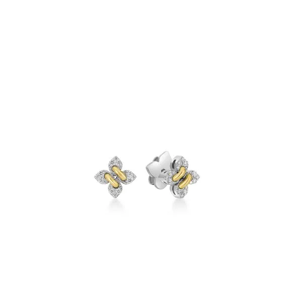 ROBERTO COIN 18K YW DIA VENETIAN PRINCESS FLOWER EARRINGS Carats Mcallen, TX