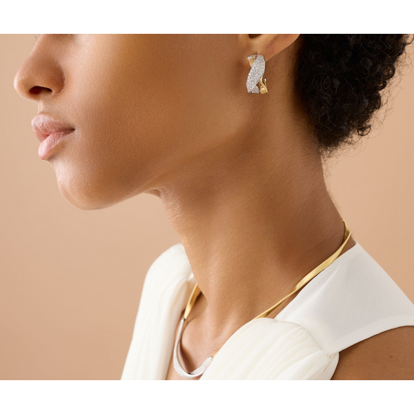 Macro Bicego Marrakech Yg Twisted Hoop Earrings W/ Diam Image 2 Carats Mcallen, TX