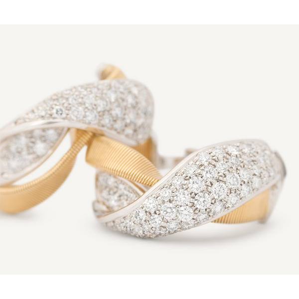 Macro Bicego Marrakech Yg Twisted Hoop Earrings W/ Diam Image 3 Carats Mcallen, TX