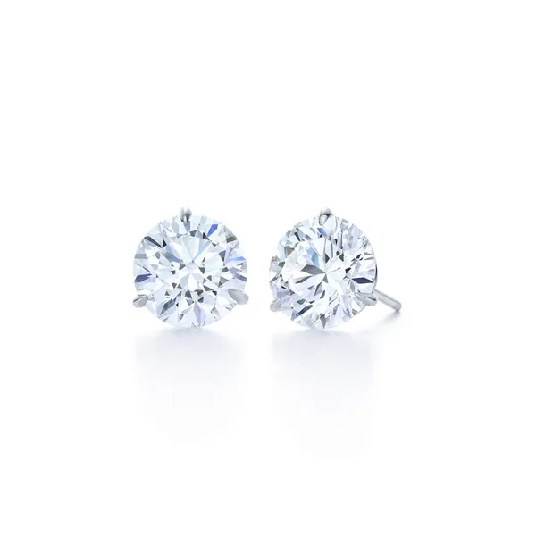 KWIAT 3.04 CTW ROUND DIAMOND STUD EARRINGS IN PLATINUM Carats Mcallen, TX