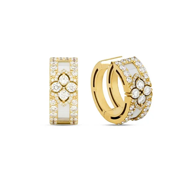 ROBERTO COIN 18 K YELLOW GOLD LOVE IN VERONA MOTHER OF PEARL AND DIAMONDS Carats Mcallen, TX