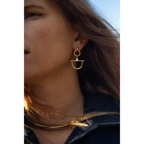 Cheval Bit Drop Earrings in 18K Gold Image 2 Carats Mcallen, TX