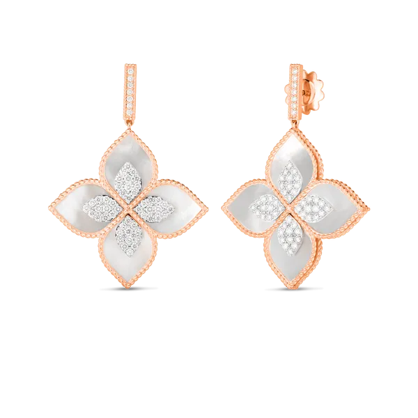 ROBERTO COIN VENETIAN PRINCESS DIAMOND & MOTHER OF PEARL EARRINGS Carats Mcallen, TX