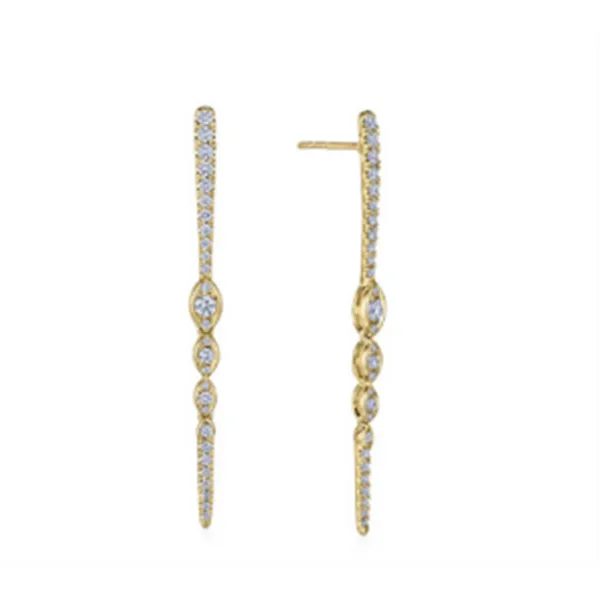 KWIAT VINE DROP EARRINGS WITH DIAMONDS IN 18K YELLOW GOLD Carats Mcallen, TX