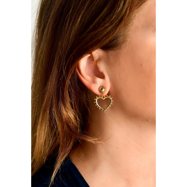 ANABEL ARAM HEART DROP EARRINGS Image 2 Carats Mcallen, TX