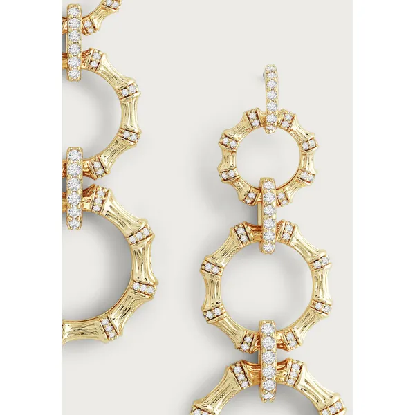 BAMBOO LONG CHAIN EARRINGS Image 3 Carats Mcallen, TX