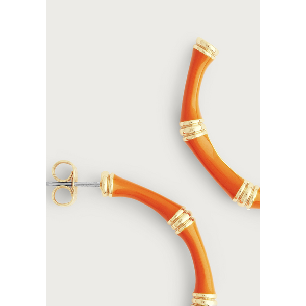 Clementine Bamboo Enameled Hoop Earrings Image 3 Carats Mcallen, TX