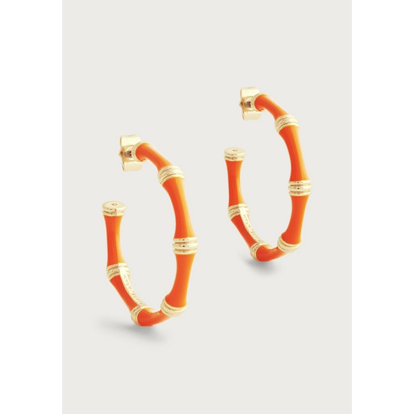 Clementine Bamboo Enameled Hoop Earrings Carats Mcallen, TX