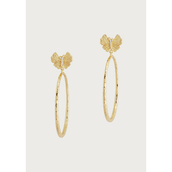 BUTTERFLY SINGLE HOOP EARRING Carats Mcallen, TX