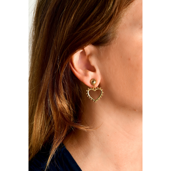 ANABEL ARAM HEART DROP EARRINGS Image 2 Carats Mcallen, TX