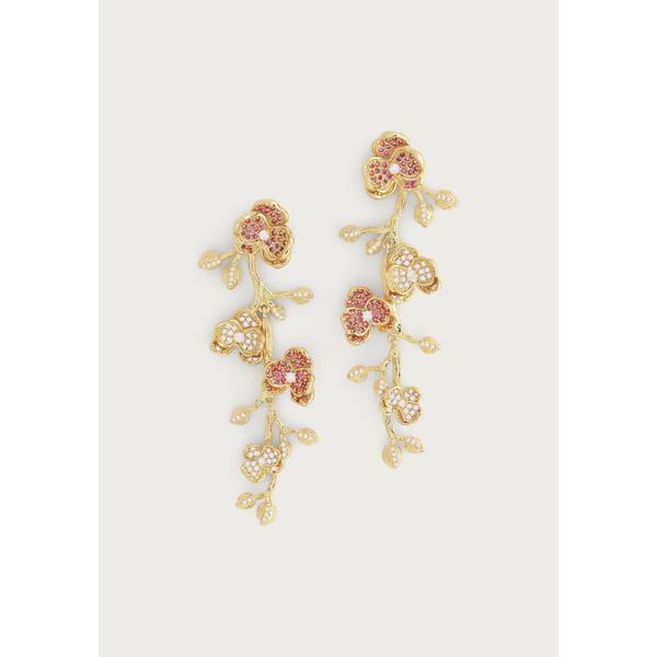 Anabell Aram orchid pink pave dangle earrings Carats Mcallen, TX